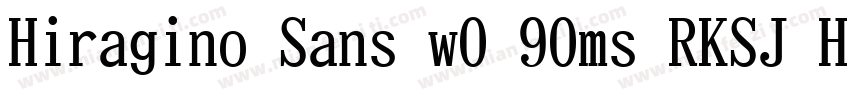 Hiragino Sans w0 90ms RKSJ H字体转换